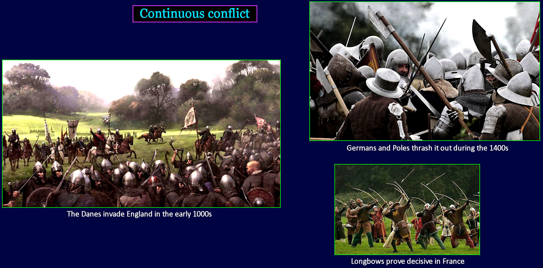 Medieval wars and conflicts. 1500